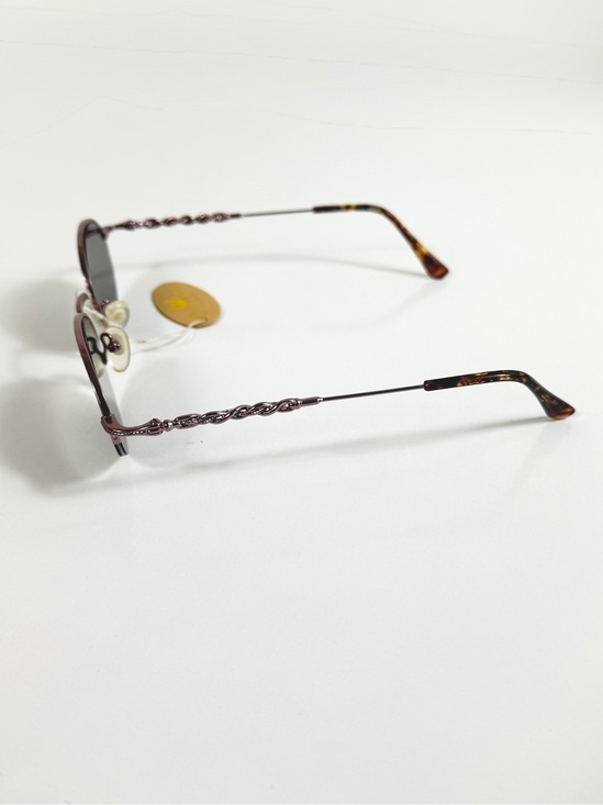 90s Vintage Purple Oval Sunglasses Olivieri OL-38 Deadstock Full Set VF Italy main image 10